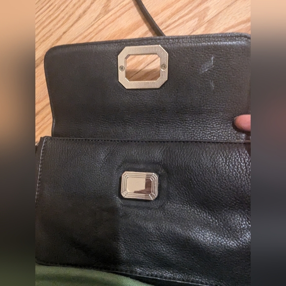 Danier Black Leather Crossbody Bag with Silver Hardware - Picture 4 of 9